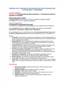 Riesgos de sustancias adictivas. Página 1