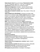 Appertizacion método térmico por envasado hermético