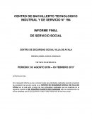 INFORME FINAL DE SERVICIO SOCIAL