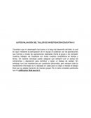 AUTOEVALUACIÓN DEL TALLER DE INVESTIGACIÓN EDUCATIVA II