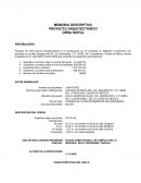 MEMORIA DESCRIPTIVA ARQUITECTONICA