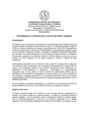 PROGRAMA DE LA ASIGNATURA, PLAN DE ESTUDIO Y NORMAS.