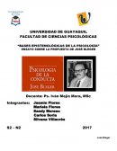 Bases epistemològicas de la psicologìa