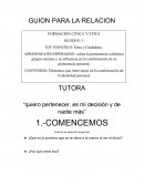 Guion para la relacion tutora