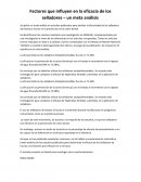 Factores que influyen en la eficacia de los selladores.