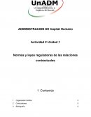 Actividad 2 Unidad 1 Normas y leyes reguladoras de las relaciones contractuales