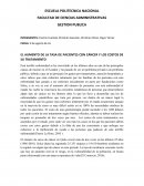 EL AUMENTO DE LA TASA DE PACIENTES CON CÁNCER Y LOS COSTOS DE SU TRATAMIENTO.