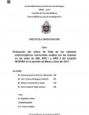 Evaluación del índice de Falla de los métodos anticonceptivos hormonales usados por las mujeres en las salas de UMI, ARO I y ARO II del hospital HEODRA