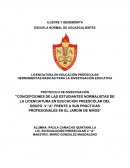 Concepciones de las alumnas practicantes en los jardines de niños