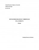 MOTIVACIONES BIOLOGICAS Y AMBIENTALES DE LA CONDUCTA