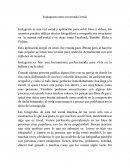 Instagram como un mundo irreal