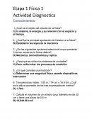 Etapa Física Actividad Diagnostica