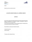 LA SUSCRITA GERENTE GENERAL DE LA EMPRESA COMPANY