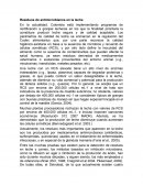 Residuos de antimicrobianos en la leche