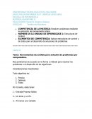 Tema: Herramientas de análisis para solución de problemas por computadora.