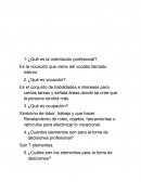 Cuestionario ¿Qué es la orientación profesional?
