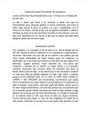 Audiencia Inicial Formulación de Imputación