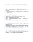 NORMAS PARA MANIPULAR INSTRUMENTOS Y PRODUCTOS