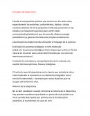 Concepto de bioquímica.
