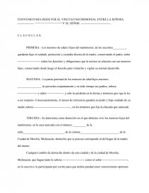 Convenio de divorcio.. Página 1
