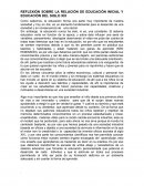 REFLEXIÓN SOBRE LA RELACIÓN DE EDUCACIÓN INICIAL Y EDUCACIÓN DEL SIGLO XIX
