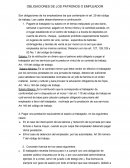 Son obligaciones de los empleadores las que contemplan el art. 29 del código de trabajo; Las cuales desarrollaremos a continuación.