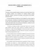 DISCURSO SOBRE EL ORIGEN Y LOS FUNDAMENTOS DE LA DESIGUALDAD.