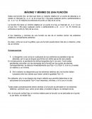 Máximo y mínimo de una función