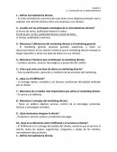 La mercadotecnia. Cuestionario