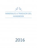 Minerales- MINERALES A TRADUCIR DEL HANDBOOK