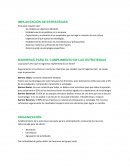 Capacitación y motivación a los empleados que se haga la creación de una cultura organizacional que apoye las estrategias..