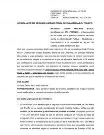APERSONAMIENTO Y ALEGATOS. Página 1
