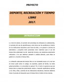 DEPORTE, RECREACIÓN Y TIEMPO LIBRE.