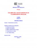 CALCULAR EL VOLUMEN DE GAS DE ARGON QUE SE NECESITA PARA UN FLUORESCENTE CIRCULAR