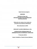 Trabajo sobre costos. Reducción de costos en el departamento de Alimentos y Bebidas