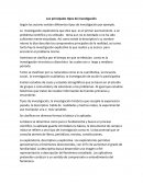 Los principales tipos de investigación