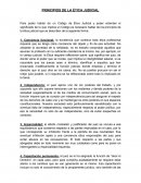 PRINCIPIOS DE LA ÉTICA JUDICIAL