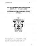 INTERPRETACION Y ARGUMENTACION JURIDICA. EL SILOGISMO JURÍDICO O JUDICIAL