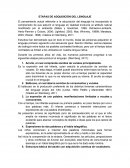 Etapas de adquisición del lenguaje