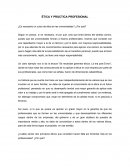 Ética y práctica profesional.