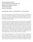 Reflexión sobre contingencia del yo (Rorty).