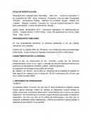 En sus antecedentes familiares no presenta problemas ni de sus padres, hermanos, tíos y abuelos.