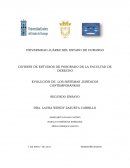 DIVISIÓN DE ESTUDIOS DE POSGRADO DE LA FACULTAD DE DERECHO EVOLUCIÓN DE LOS SISTEMAS JURÍDICOS CONTEMPORÁNEOS