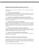 Los 6 Procesos en Recursos humanos.