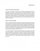 Por eso estamos como estamos Lectura: “Por eso estamos como estamos”