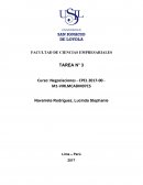 FACULTAD DE CIENCIAS EMPRESARIALES TAREA N° 3