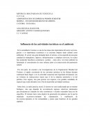 Actividades turisticas en el ambiente