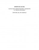 COSTOS PARA ADMINISTRADORES Y DIRIGENTES “LA TOMA DE DECISIONES”