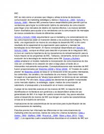 IMC es visto como un proceso que integra y alinea la toma de decisiones comunicación de marketing estratégico y táctic. Página 1