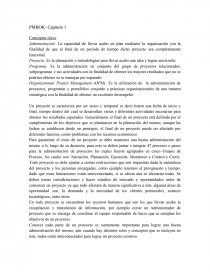 PMBOK- Capítulo 1 Conceptos clave. Página 1
